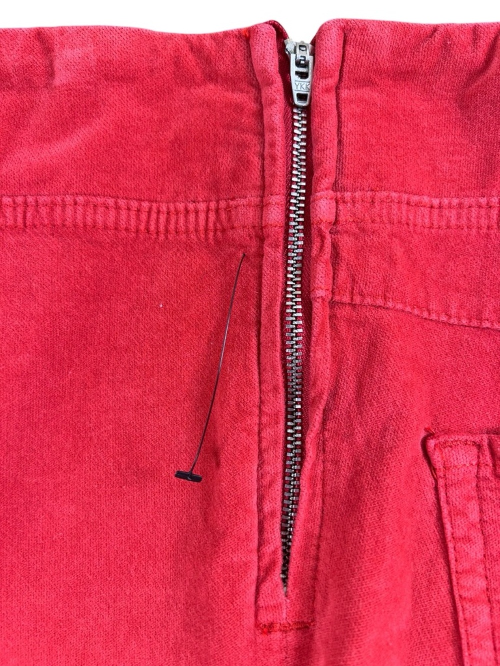 FREE PEOPLE In My Feelings Velvet Crop Slim Flare Pants‎ Red M NWOT Retro Boho - Picture 6 of 15